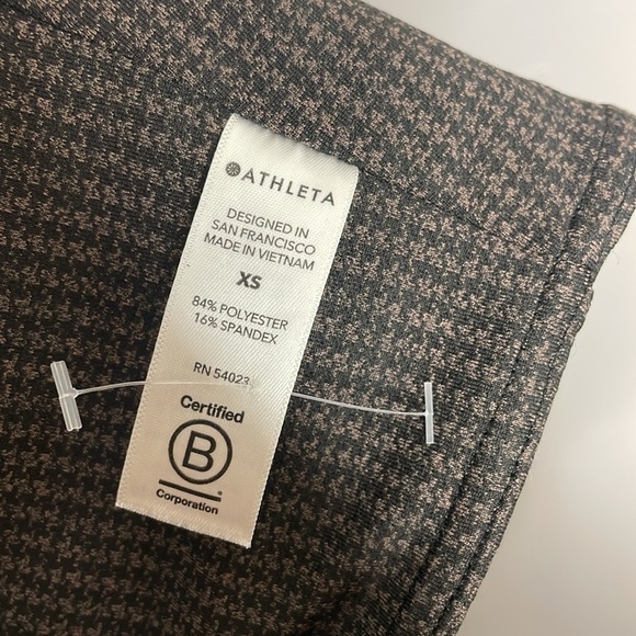 Athleta | Delancey Houndstooth Leggings Brown Black Size XS - Picture 9 of 9